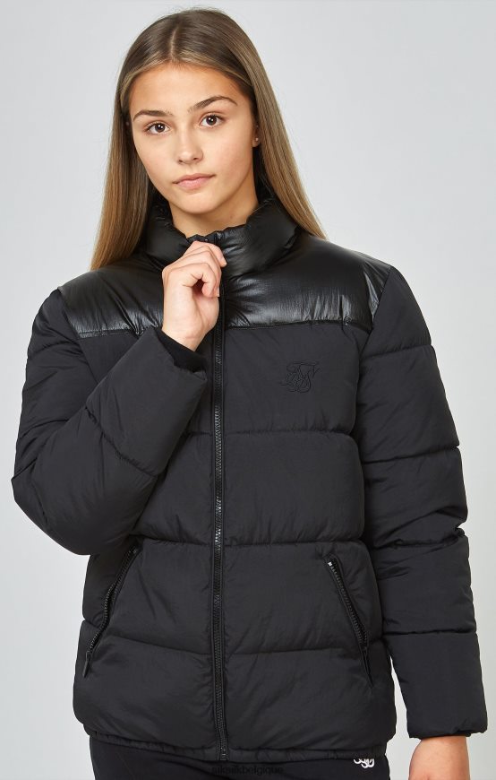 veste noire zippée à bulles vêtements filles SikSilk AS2ZD340