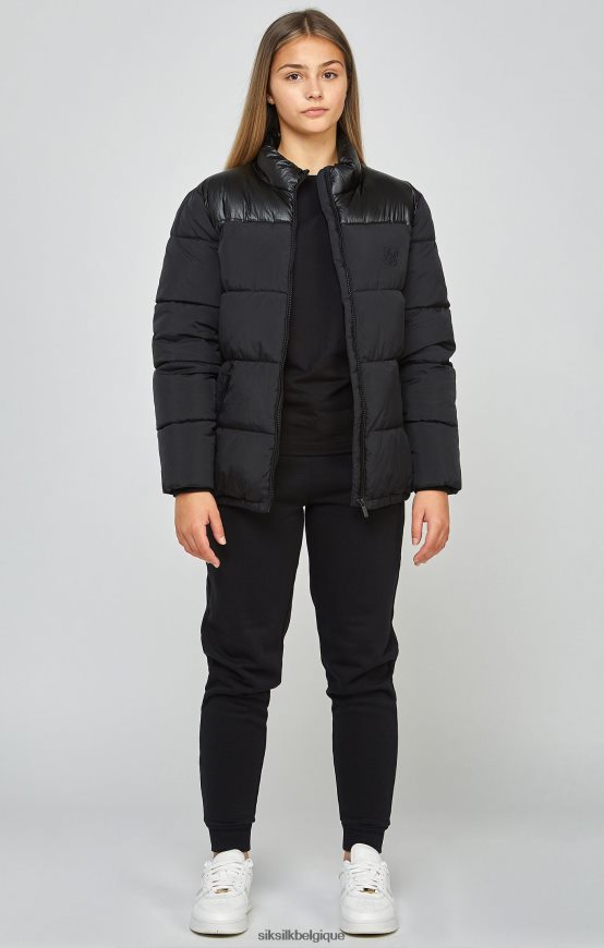 veste noire zippée à bulles vêtements filles SikSilk AS2ZD340