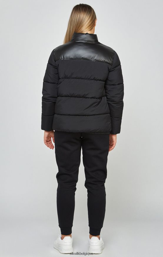 veste noire zippée à bulles vêtements filles SikSilk AS2ZD340
