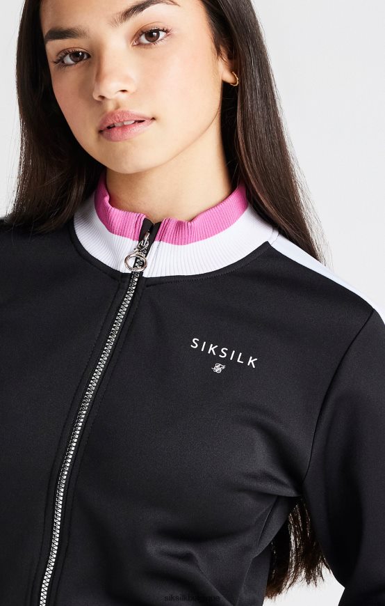 veste rétro noire vêtements filles SikSilk AS2ZD341