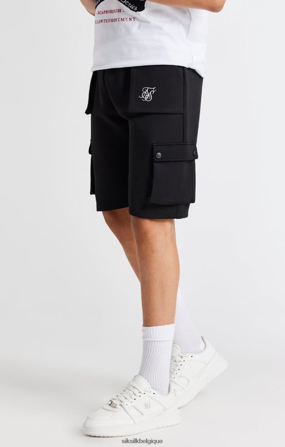 short cargo noir vêtements garçons SikSilk AS2ZD315