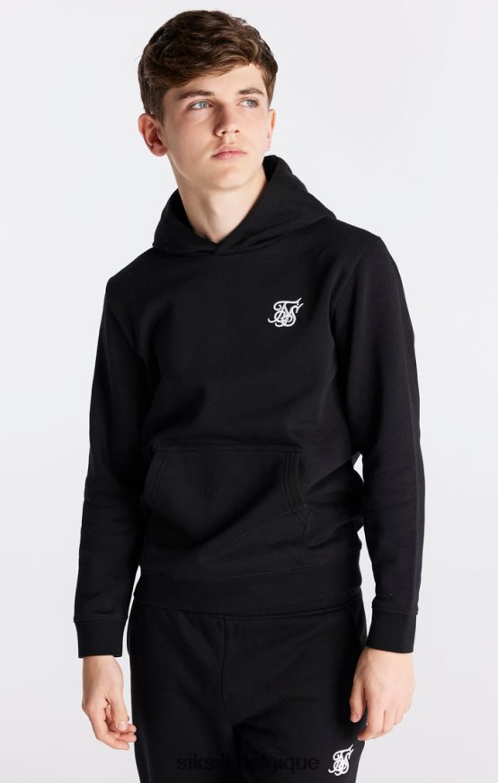 sweat à capuche noir essentials vêtements garçons SikSilk AS2ZD290