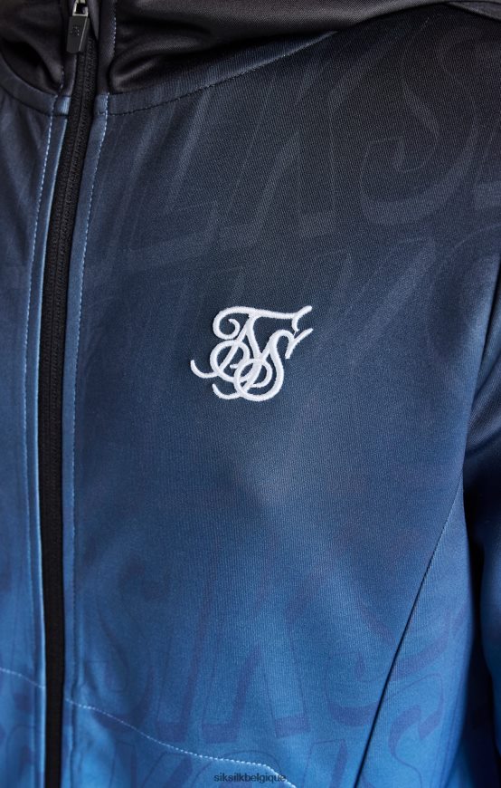 sweat à capuche zippé bleu délavé vêtements garçons SikSilk AS2ZD293