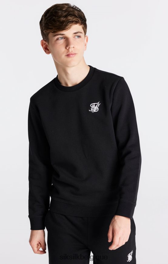 sweat essentiel noir vêtements garçons SikSilk AS2ZD291