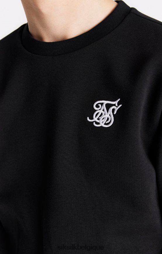 sweat essentiel noir vêtements garçons SikSilk AS2ZD291