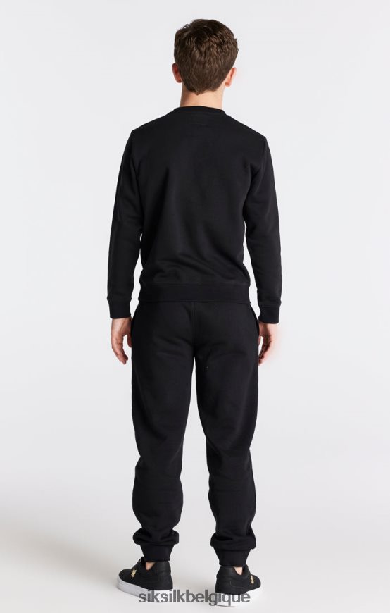 sweat essentiel noir vêtements garçons SikSilk AS2ZD291