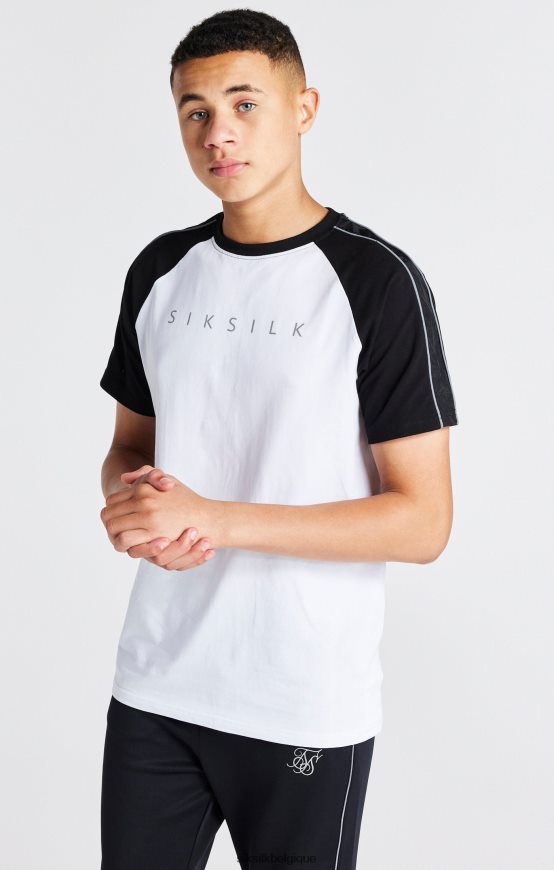 t-shirt blanc raglan vêtements garçons SikSilk AS2ZD284