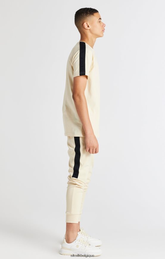 t-shirt raglan beige à bande vêtements garçons SikSilk AS2ZD282