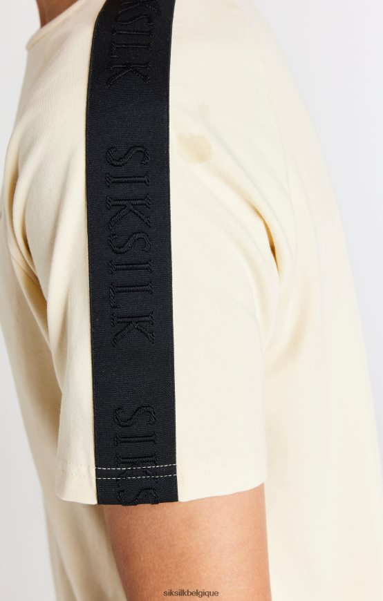 t-shirt raglan beige à bande vêtements garçons SikSilk AS2ZD282