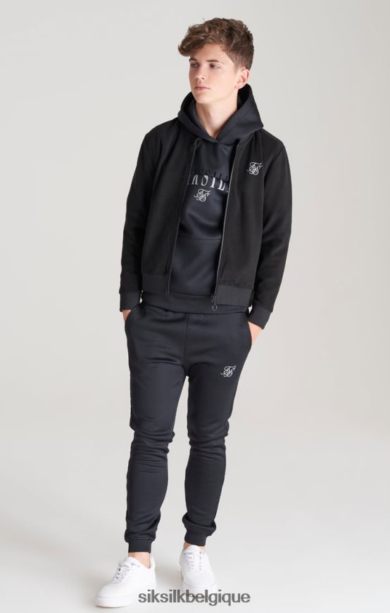 bomber noir à logo métallisé vêtements garçons SikSilk AS2ZD301