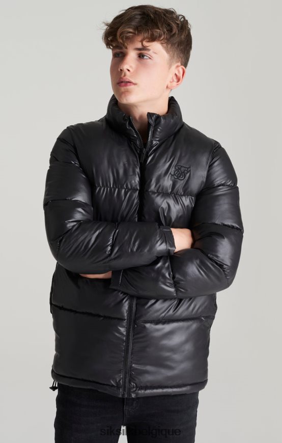 veste bulle noire vêtements garçons SikSilk AS2ZD300