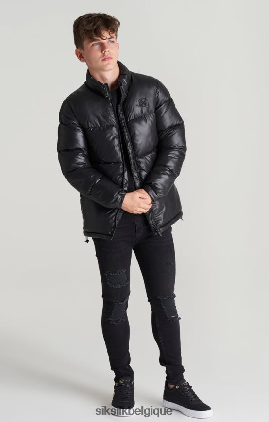 veste bulle noire vêtements garçons SikSilk AS2ZD300