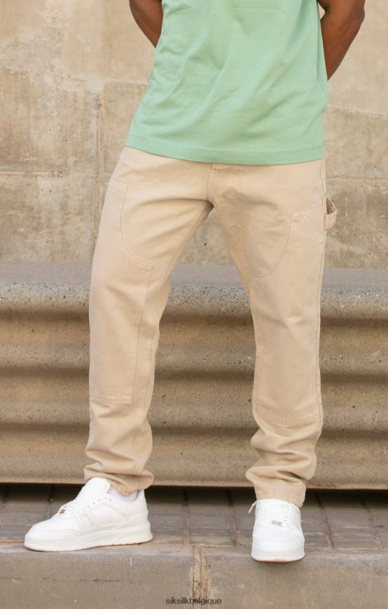 denim charpentier coupe droite écru vêtements Hommes SikSilk AS2ZD555