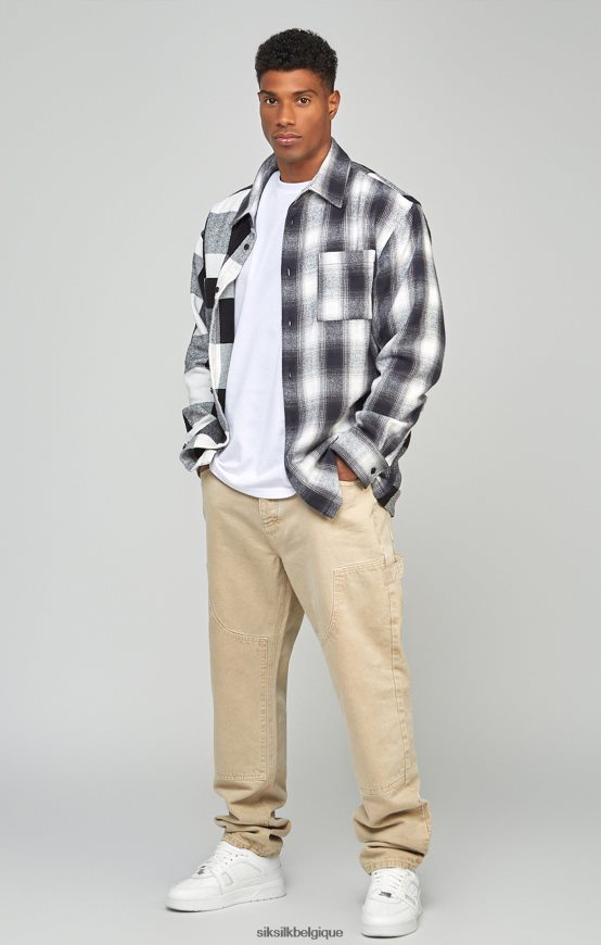 denim charpentier coupe droite écru vêtements Hommes SikSilk AS2ZD555