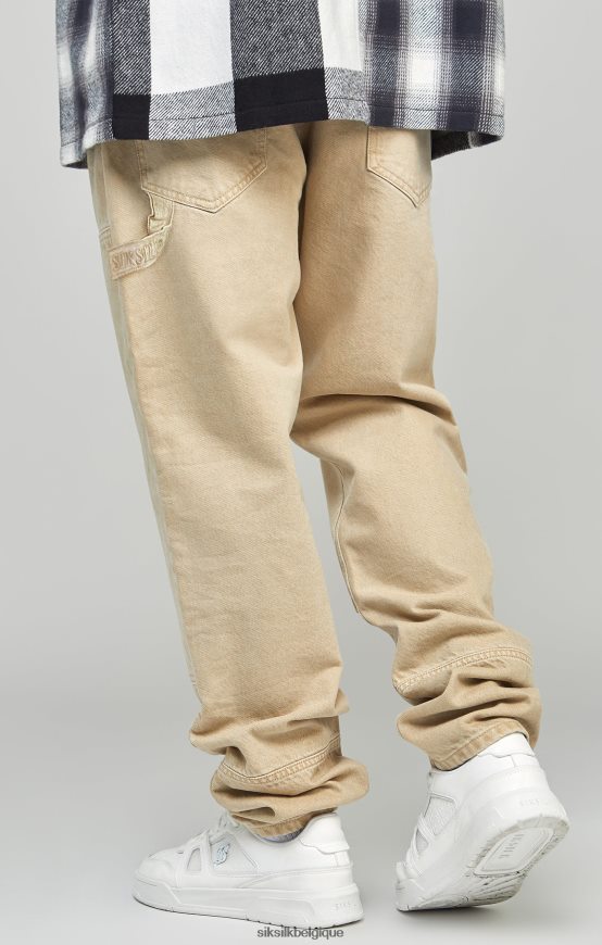 denim charpentier coupe droite écru vêtements Hommes SikSilk AS2ZD555