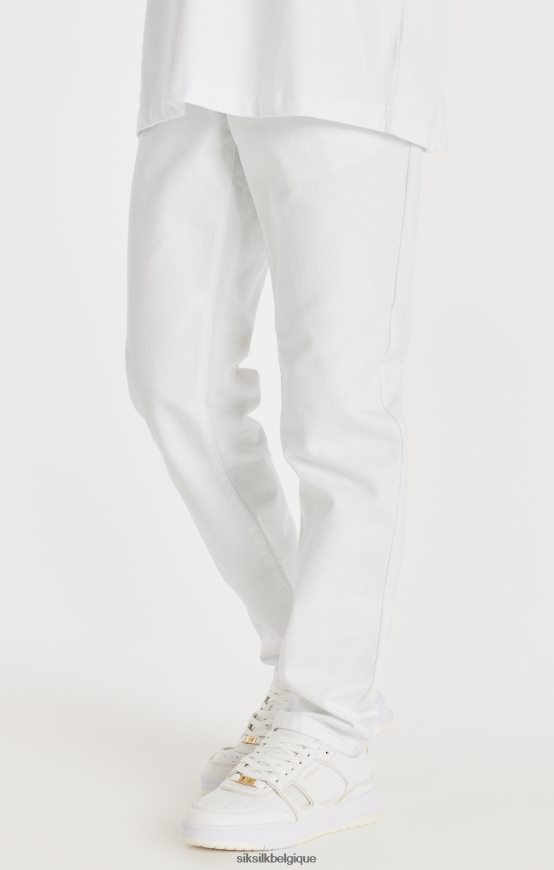 denim coupe droite blanc vêtements Hommes SikSilk AS2ZD547