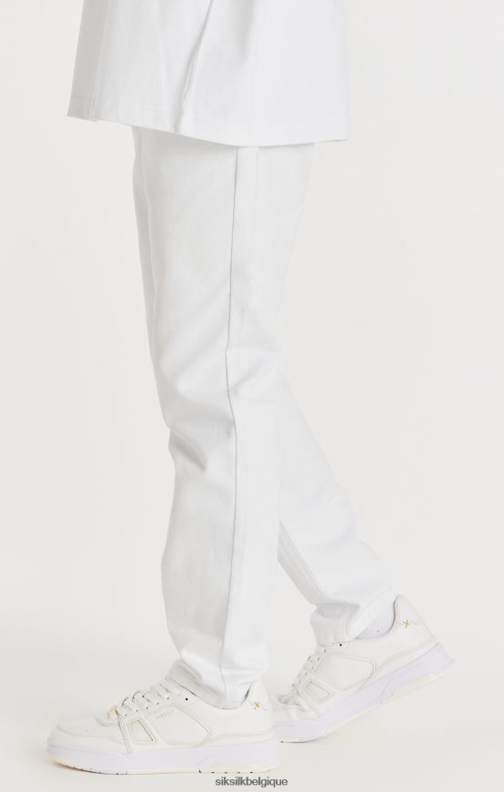 denim coupe droite blanc vêtements Hommes SikSilk AS2ZD547