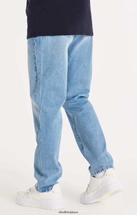 denim coupe droite bleu vêtements Hommes SikSilk AS2ZD548