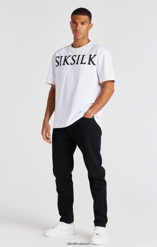 denim coupe droite rose noir vêtements Hommes SikSilk AS2ZD542