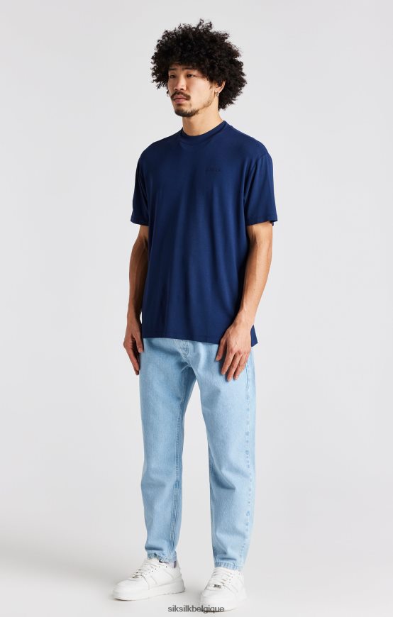 jean carotte basique bleu clair vêtements Hommes SikSilk AS2ZD544