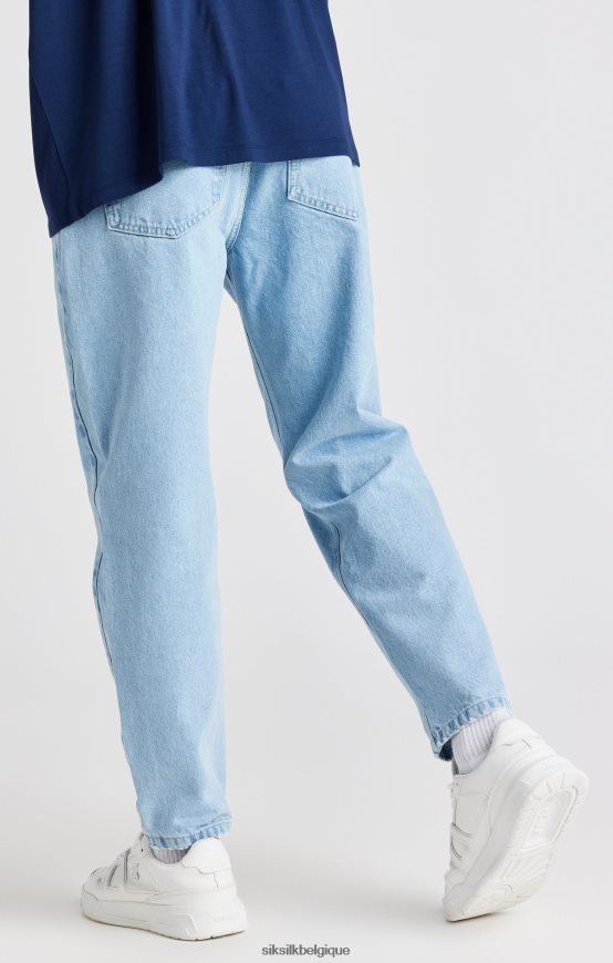 jean carotte basique bleu clair vêtements Hommes SikSilk AS2ZD544