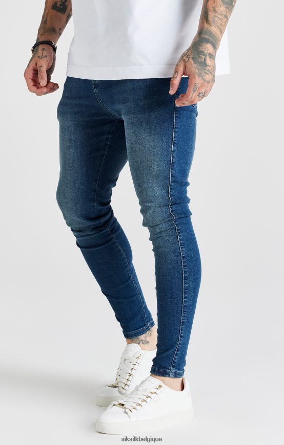 jean skinny essentiel délavé bleu vêtements Hommes SikSilk AS2ZD556