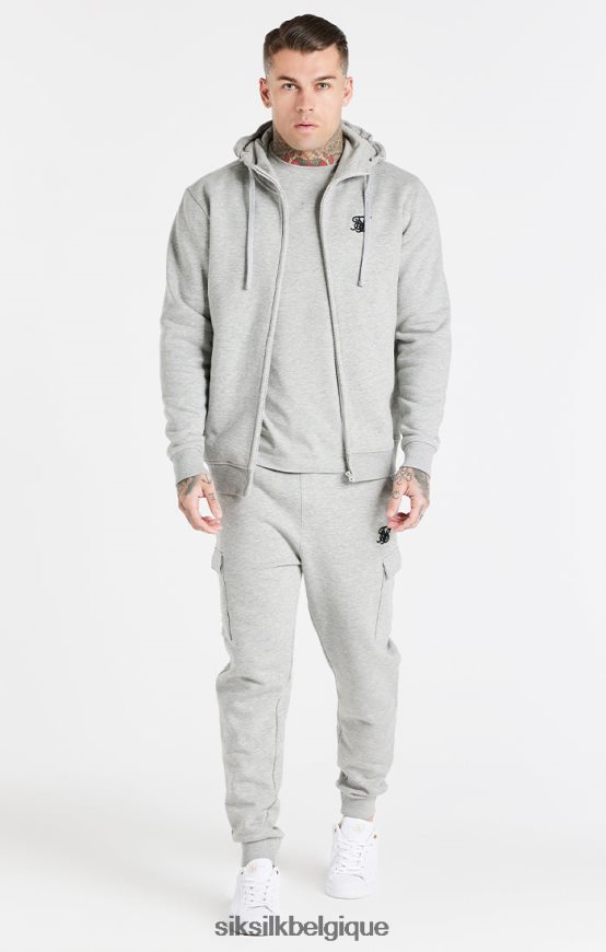 jogging en molleton cargo essentiel gris vêtements Hommes SikSilk AS2ZD538