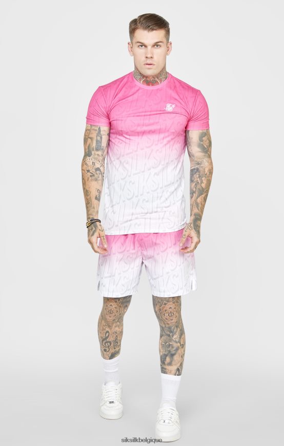 short de bain rose délavé à logo vêtements Hommes SikSilk AS2ZD614