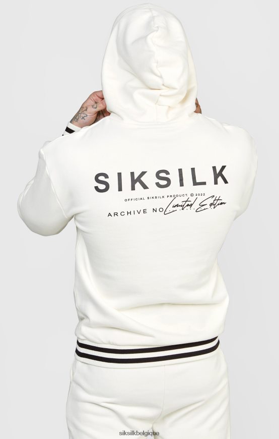 jogger écru avec ceinture rayée vêtements Hommes SikSilk AS2ZD519