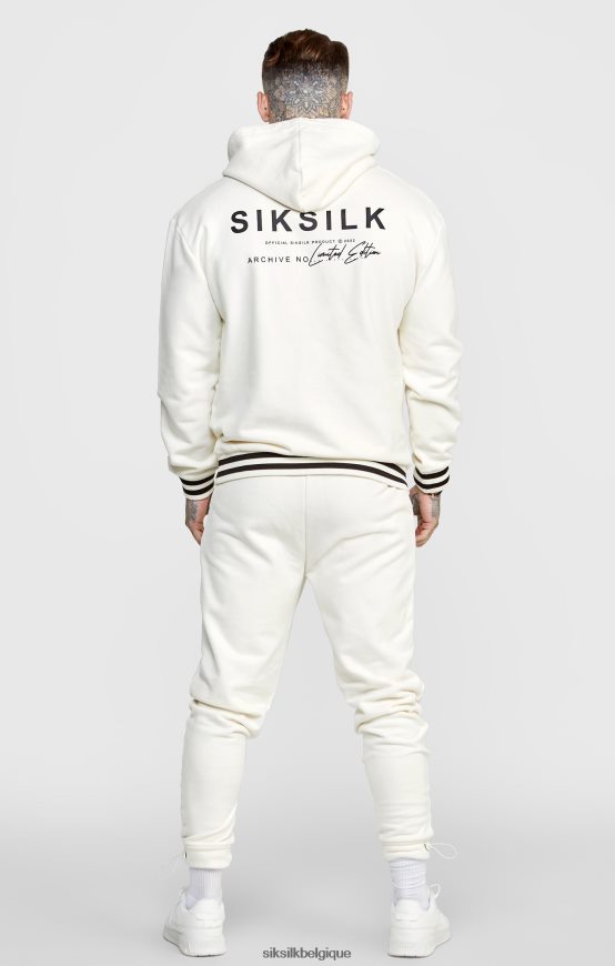jogger écru avec ceinture rayée vêtements Hommes SikSilk AS2ZD519