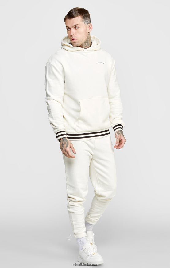 jogger écru avec ceinture rayée vêtements Hommes SikSilk AS2ZD519