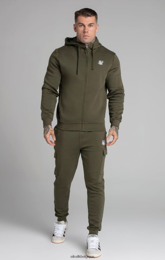 jogging cargo essentiel kaki vêtements Hommes SikSilk AS2ZD515
