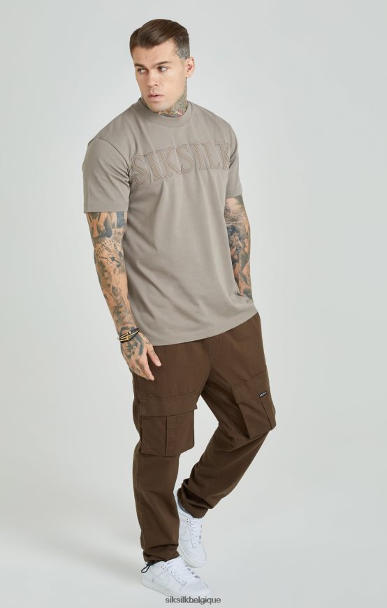 pantalon cargo marron ripstop vêtements Hommes SikSilk AS2ZD514