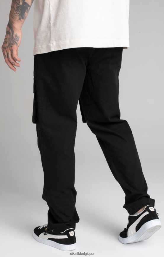 pantalon cargo ripstop noir vêtements Hommes SikSilk AS2ZD512