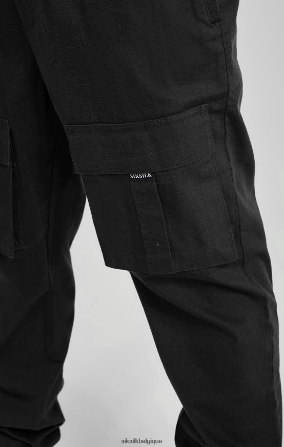 pantalon cargo ripstop noir vêtements Hommes SikSilk AS2ZD512