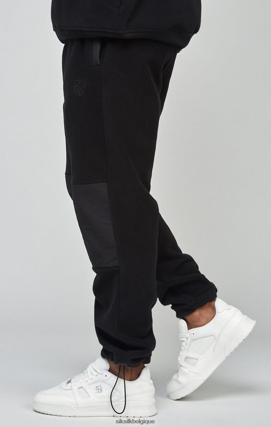 pantalon de jogging écru à empiècements en polaire et chevilles resserrées vêtements Hommes SikSilk AS2ZD523