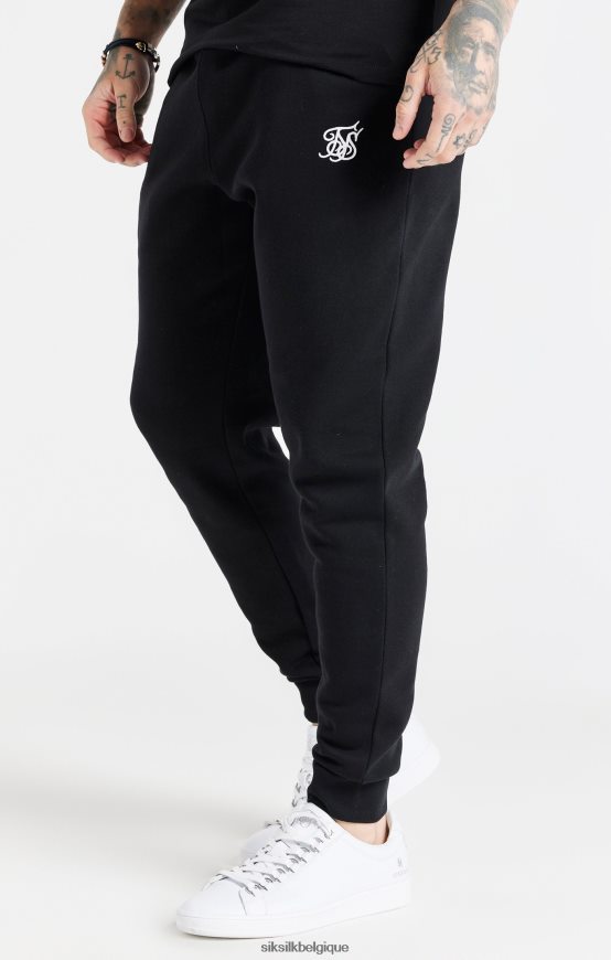 pantalon de jogging essentiel noir à revers vêtements Hommes SikSilk AS2ZD507