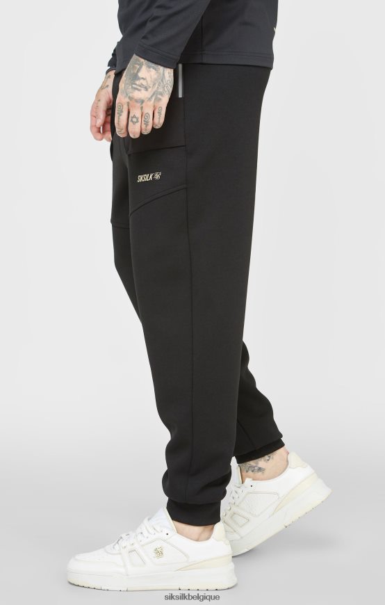 pantalon de sport noir vêtements Hommes SikSilk AS2ZD520