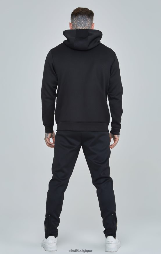 pantalon de survêtement à bande dorée noire vêtements Hommes SikSilk AS2ZD529