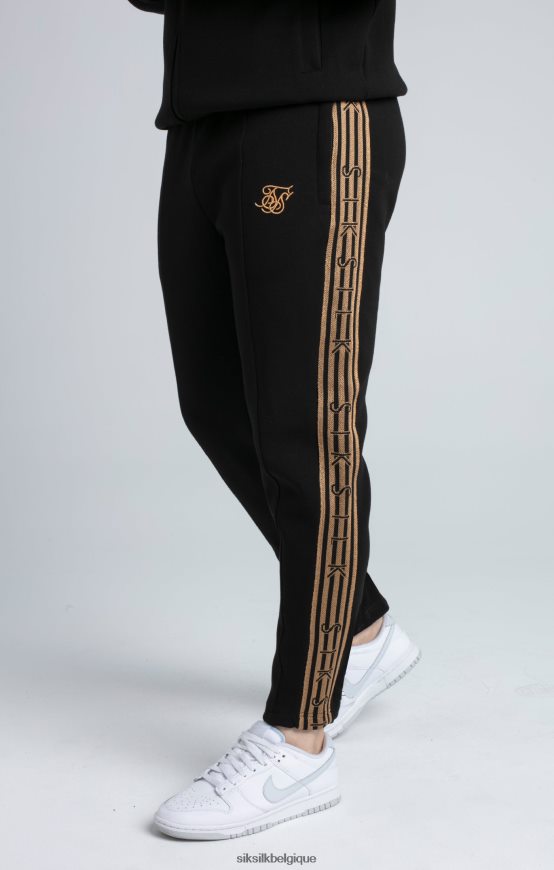 pantalon de survêtement à bande tricotée noir et doré vêtements Hommes SikSilk AS2ZD508