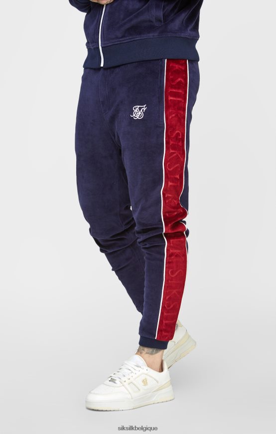 pantalon de survêtement en velours bleu marine vêtements Hommes SikSilk AS2ZD521