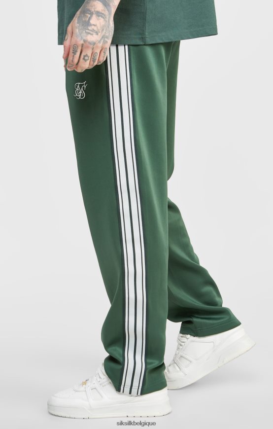 pantalon de survêtement élégant vert à jambe droite vêtements Hommes SikSilk AS2ZD516