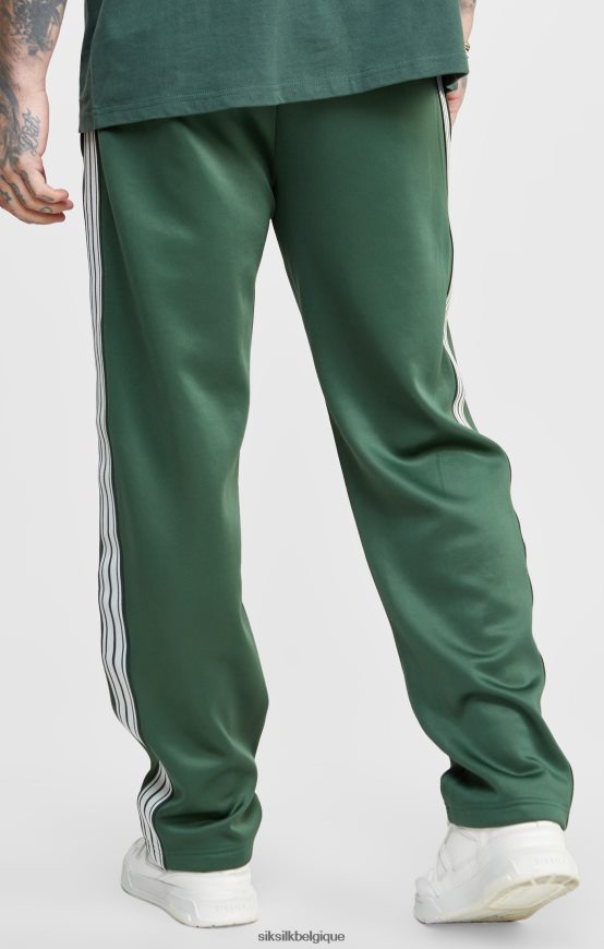 pantalon de survêtement élégant vert à jambe droite vêtements Hommes SikSilk AS2ZD516