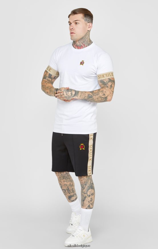 écusson noir court vêtements Hommes SikSilk AS2ZD577