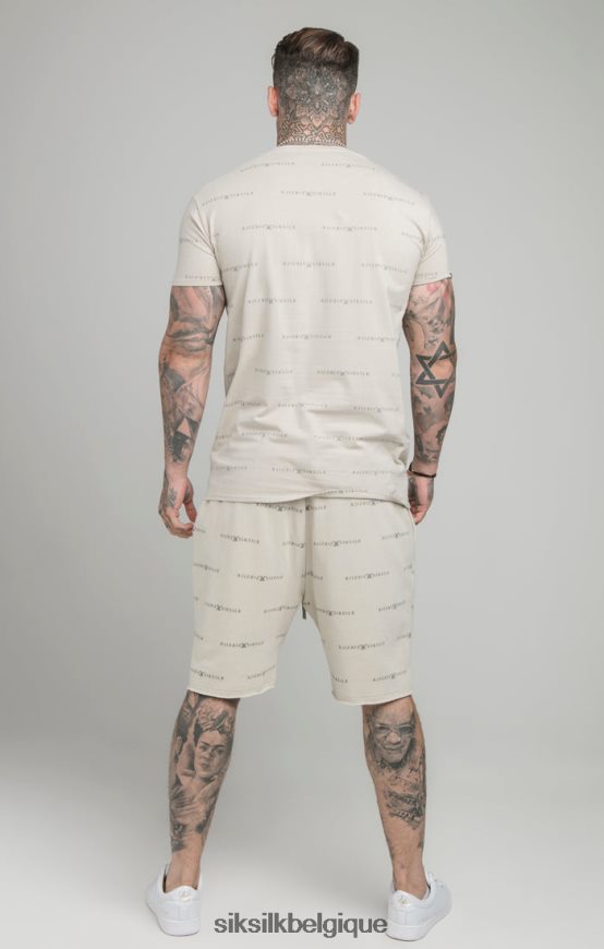 short beige à imprimé réfléchissant vêtements Hommes SikSilk AS2ZD594