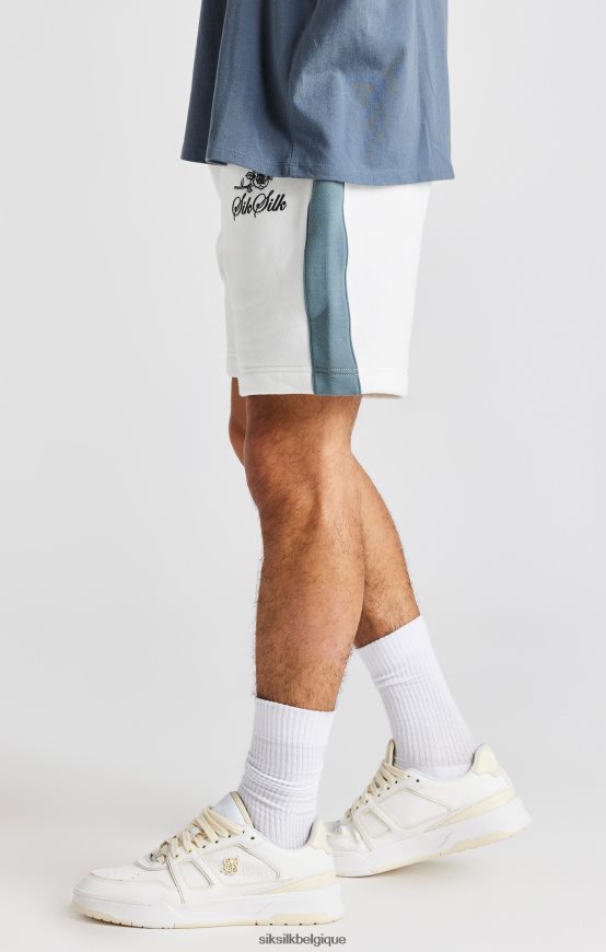 short brodé de roses blanches vêtements Hommes SikSilk AS2ZD584