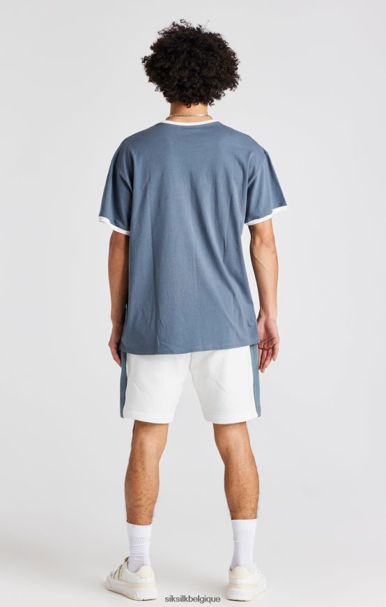 short brodé de roses blanches vêtements Hommes SikSilk AS2ZD584