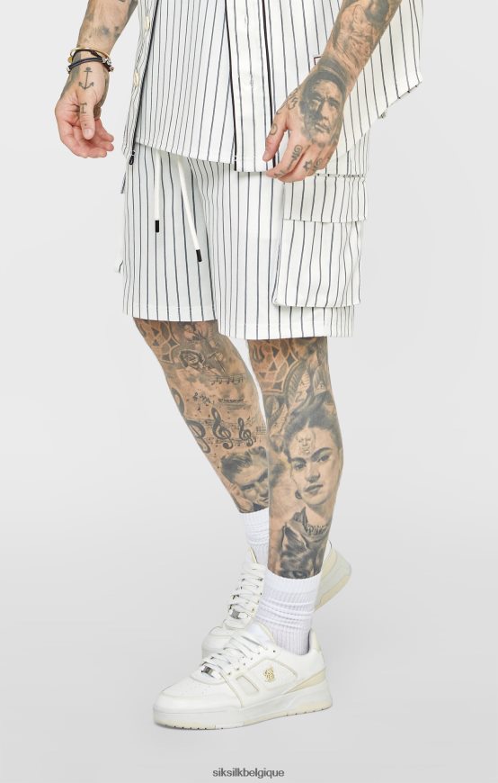 short cargo basketball écru vêtements Hommes SikSilk AS2ZD568