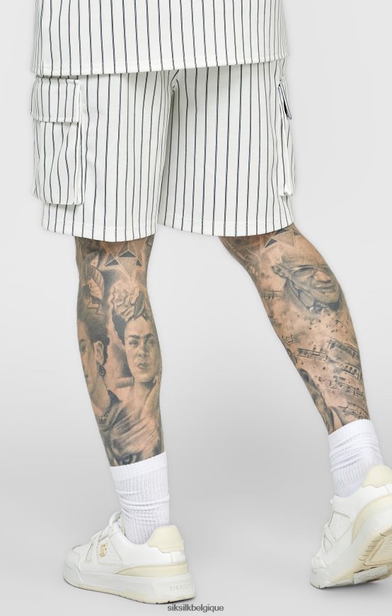 short cargo basketball écru vêtements Hommes SikSilk AS2ZD568