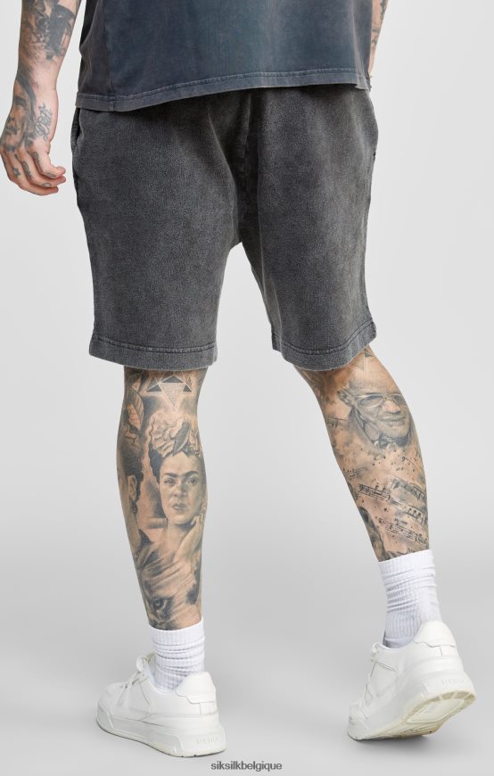 short décontracté graphique noir vêtements Hommes SikSilk AS2ZD567